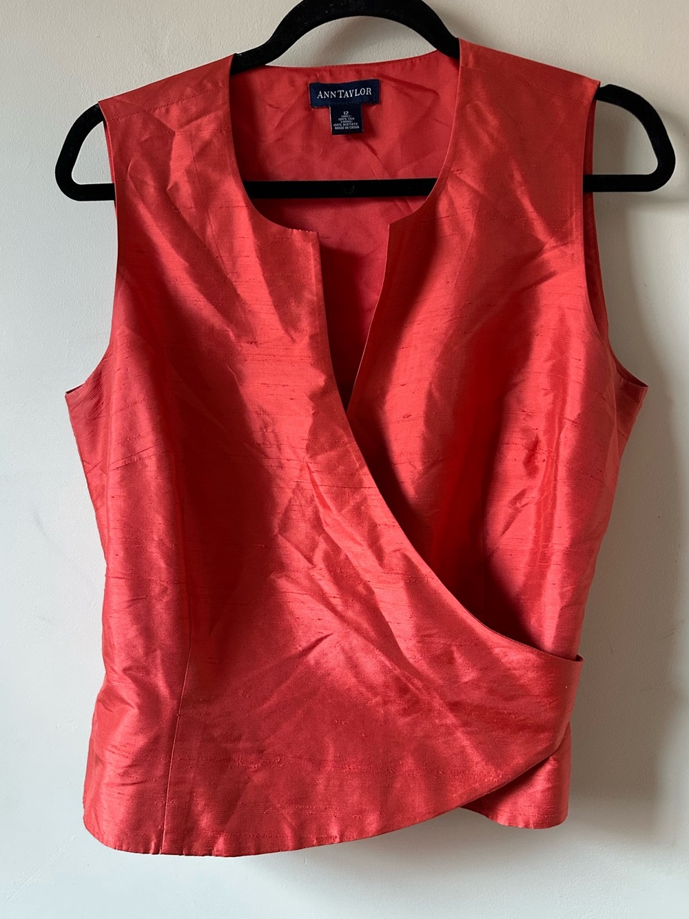 Ann Taylor Silk Wrap Top